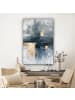 MuchoWow Leinwand bilder Abstrakte Kunst gold grau (BxH)