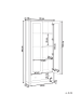 Beliani Vitrine NORNALUP in Weiß - (W) 80 x (H) 180 x (L) 35 cm