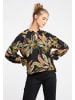 IZIA Damen Blusenshirt in Schwarz Mehrfarbig