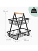 relaxdays Obst Etagere in Schwarz - (B)26 (H)34 x (T)17 cm
