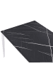 Beliani Esstisch SOVARETO in Schwarz/Weiß - (W) 90 x (H) 75 x (L) 180 cm