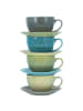 CreaTable CreaTable Nature Collection Bistrotassen Set, Cappuccino Set 8-tlg in Mehrfarbig in Mehrfarbig