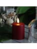 MARELIDA 2x LED Mini Kerze Grabkerze für Laternen Timer Sensor H: 10cm in rot