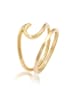 Elli Ring 925 Sterling Silber Ring Set, Wellen in Gold