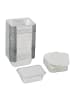 relaxdays 100 x Aluschalen mit Deckel in Silber - (B)13 x (H)4 x (T)10 cm
