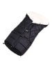 Kaiser Naturfellprodukte Kinderwagen-Fußsack Moony 2in1, Sherpa Fleece black/creme