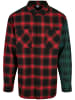 Urban Classics Flanell-Hemden in black/red/green