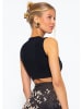 SASSYCLASSY Top mit Cut-Out in schwarz