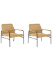 Beliani 2er-Set Sessel PRASIMO in /Beige/Schwarz