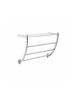 relaxdays Wandhandtuchhalter in Silber - (B)56 x (H)43 x (T)23 cm