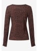 More & More Langarmshirt in braun schwarz