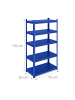 relaxdays 2 x Schwerlastregal in Blau - (B)75 x (H)150 x (T)30 cm