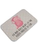 Mr. & Mrs. Panda Badteppich Axolotl Hurra mit Spruch in Grau Pastell