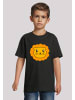 F4NT4STIC T-Shirt Niedlicher Baby Löwenkopf in schwarz