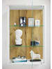 VCM  Wandvitrine Hängevitrine Glasvitrine Glas Udina in Weiß / Honig-Eiche