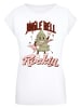 F4NT4STIC Extended Shoulder T-Shirt Jingle Bell Rocking Weihnachten Tree in weiß