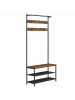 VASAGLE Garderobenständer Barnet-old in Vintagebraun - (B)84 x (H)180 x (T)32.2 cm