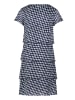 Betty Barclay Stufenkleid mit U-Boot-Ausschnitt in Dunkelblau/Weiß