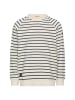 Camel Active Gestreiftes Sweatshirt mit Rundhalsausschnitt in Weiß