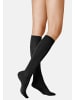 Kunert Kniestrümpfe Soft Wool Cotton weich in Black