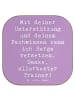 Mr. & Mrs. Panda Untersetzer Tasse Spruch Bester Trainer mit Spruch in Lavendeltraum