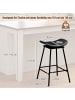 COSTWAY Barhocker 2er Set in Schwarz