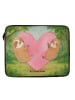 Mr. & Mrs. Panda Notebook Tasche Faultiere Herz Design ohne Spruch in Weiß