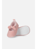Coccodrillo Baby-Samt-Ballerinas in rosa