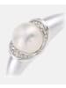 Diamant L'éternel Ring aus 375 Weißgold mit 0.01 Karat Diamant mit Perle