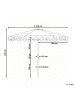 Beliani Marktschirm ISOLOTTO in Grau/Braun/Schwarz - (W) 270 x (H) 238 x (L) 270 cm