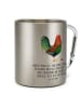 Mr. & Mrs. Panda Outdoor Tasse Hahn Korn mit Spruch in Silber
