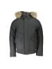 Woolrich Grau Herren mit Hood und Removable Fur Jacke aus Baumwolle