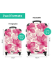 NoBoringSuitCases Suitcase, Handgepäck, Koffer, Trolley, Reisekoffer rosa Blumendruck auf