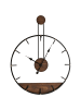 Beliani Wanduhr TAUGON in Schwarz/Braun - (W) 60 x (H) 80 x (L) 4 cm