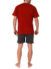 NORMANN Shorty Schlafanzug kurzarm Pyjama - 78176 in rot