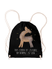 Mr. & Mrs. Panda Stoff Rucksack Lama Stolz mit Spruch in Schwarz