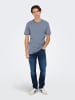 Only&Sons Rundhals T-Shirt Long Shirt in Blau