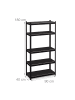 relaxdays Schwerlastregal in Schwarz - (B)90 x (H)180 x (T)40 cm