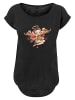 F4NT4STIC Long Cut T-Shirt Betty Boop Lil Angel Tattoo in schwarz