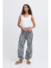 PULZ Jeans Freizeithose PZJILL Relaxed fit in Navy Off White Flower Printed