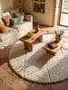 KADIMA DESIGN Rundteppich Berber weich wohnlich Wohnzimmer Schlafzimmer in Creme