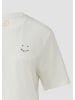QS T-Shirt kurzarm in Creme