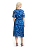 BETTY & CO Chiffonkleid mit Plissee in Dunkelblau/Blau