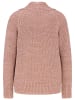 GOLDNER Kurzgröße:  Zeitlose Strickjacke in Grobstrick in rosé / melange