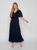 Vila Elegantes Wickelkleid mit Gürtel Maxi Long Dress VIRILLA in Blau-2