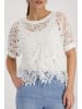 monari Pullover mit Spitzenmuster in Offwhite