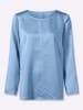Sieh an! Satinbluse in eisblau