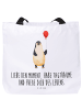 Mr. & Mrs. Panda Shopper Pinguin Luftballon mit Spruch in Weiß
