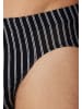 Schiesser Mini Slip / Unterhose 95/5 Essentials Organic Cotton in Schwarz / blau