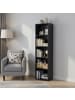 relaxdays Bücherregal in Schwarz - (B)32 x (H)132 x (T)24 cm